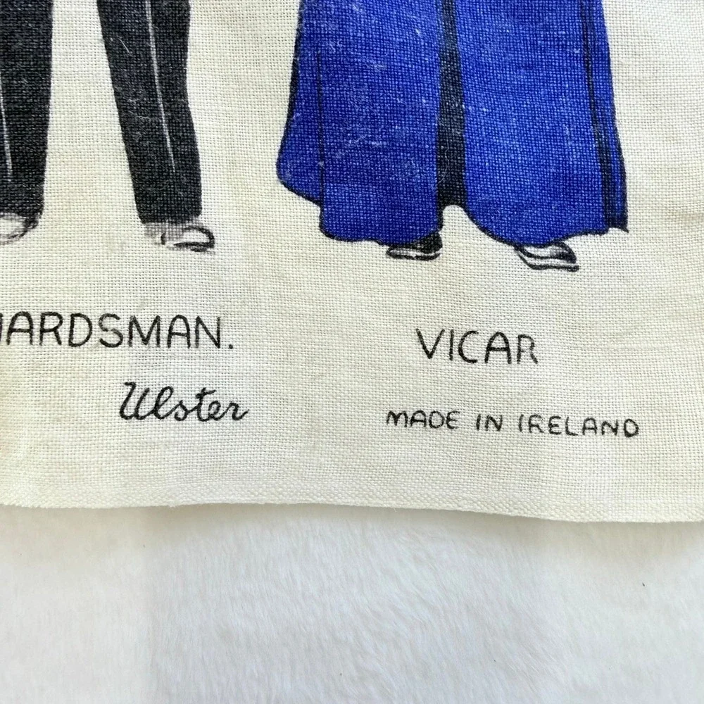 Vintage Ulster Pure Linen Tea Towel‎ British Occupations Made in Ireland 19x29